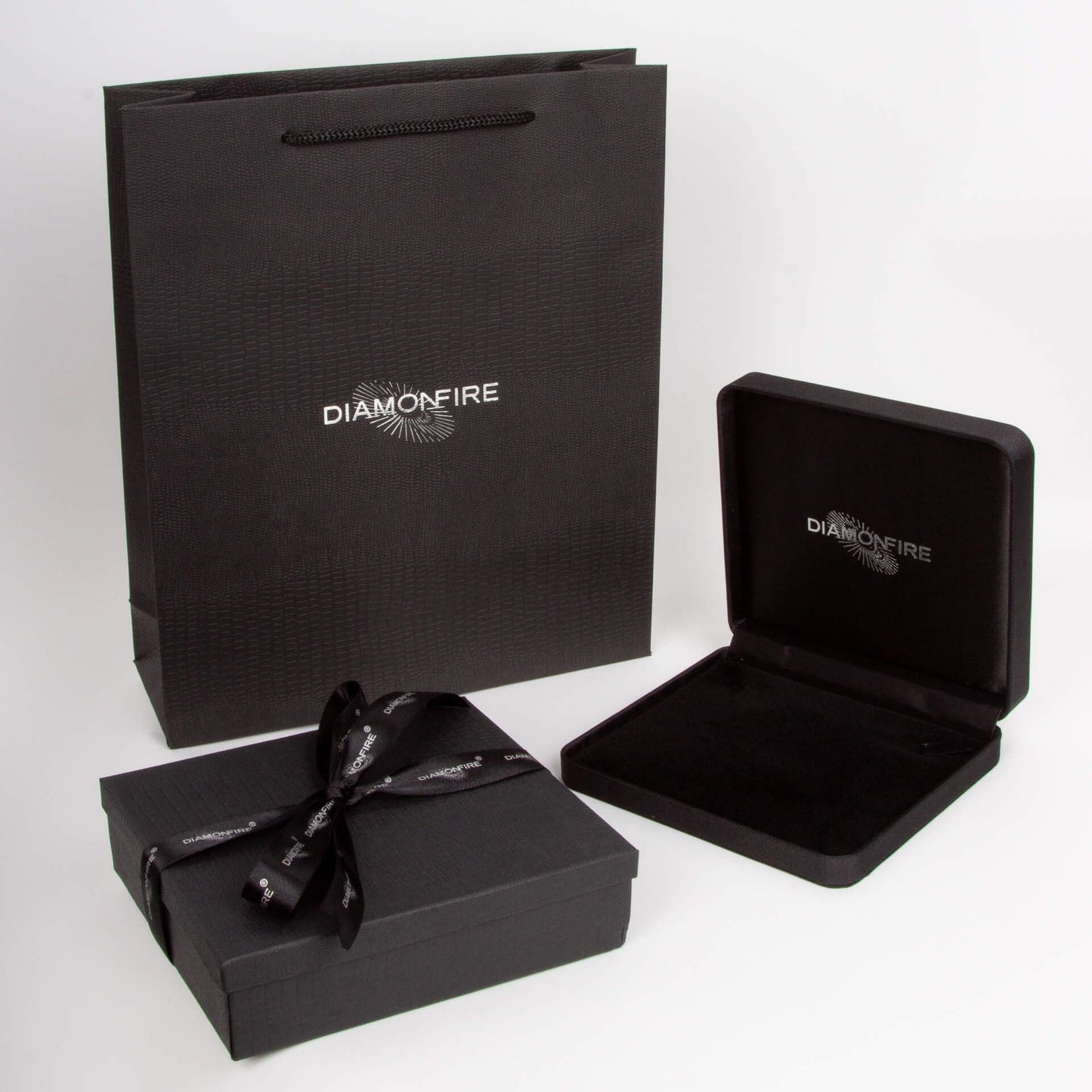 Diamonfire Pave Set Zirconia Drop Necklace - Eagle and Pearl Jewelers