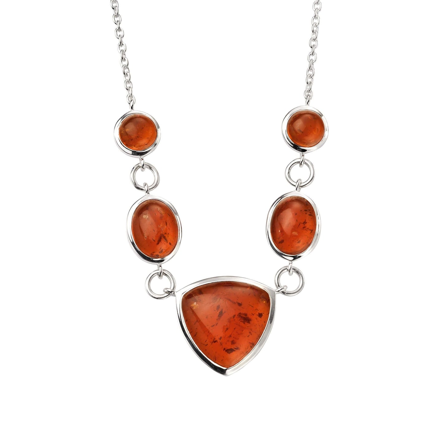Multi - Shape Statement Necklace with Amber - Eagle and Pearl Jewelers
