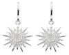 Dew Dazzling CZ Star Sterling Silver Drop Earrings - Eagle and Pearl Jewelers