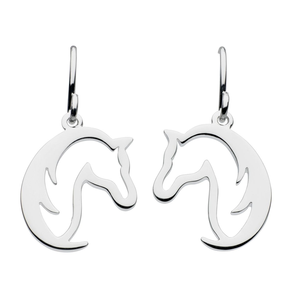 Dew Hoofing Around Horse Sterling Silver Drop Earrings - Eagle and Pearl Jewelers