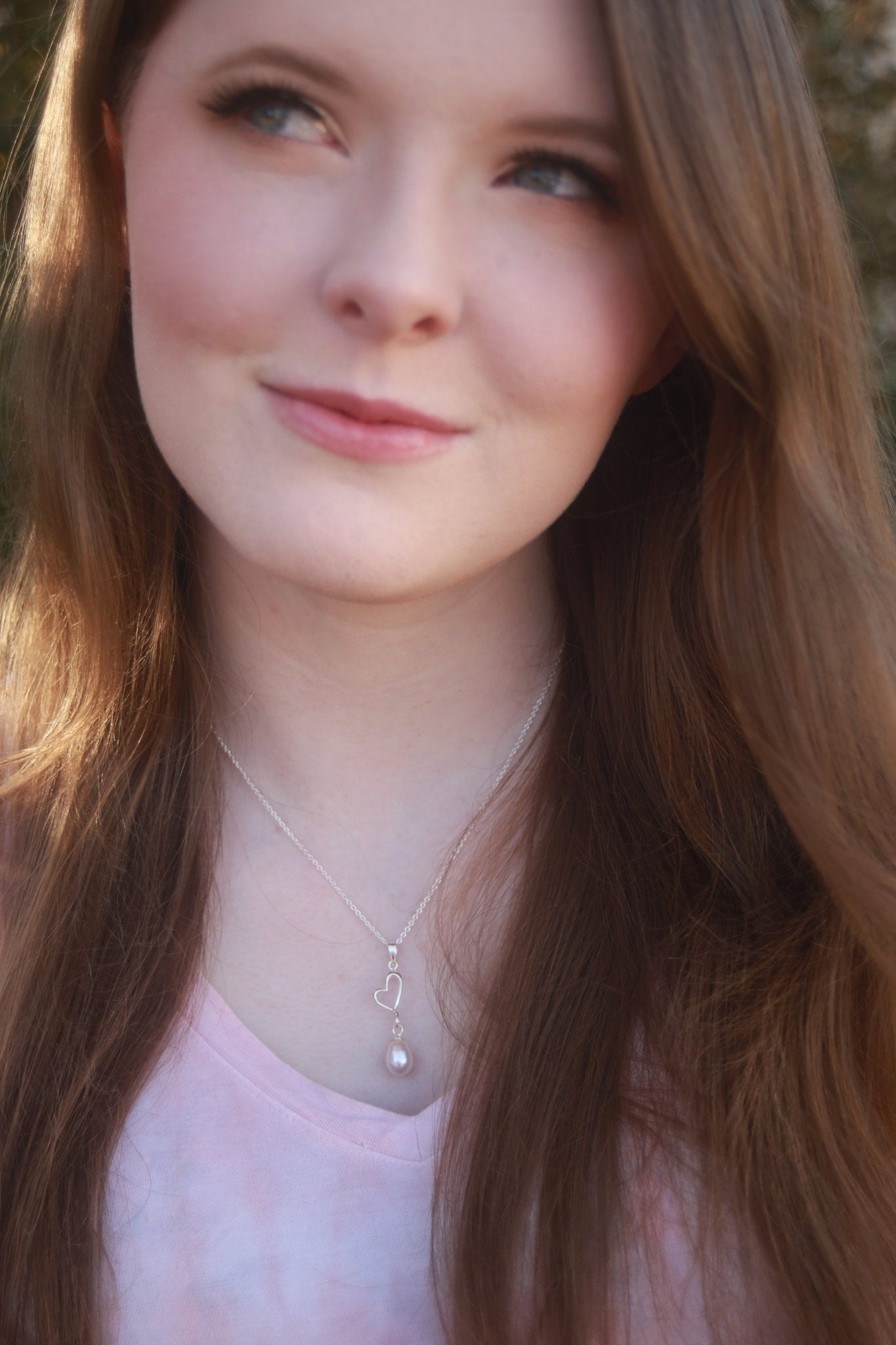 Dew Open Heart & Pearl Pendant - Eagle and Pearl Jewelers