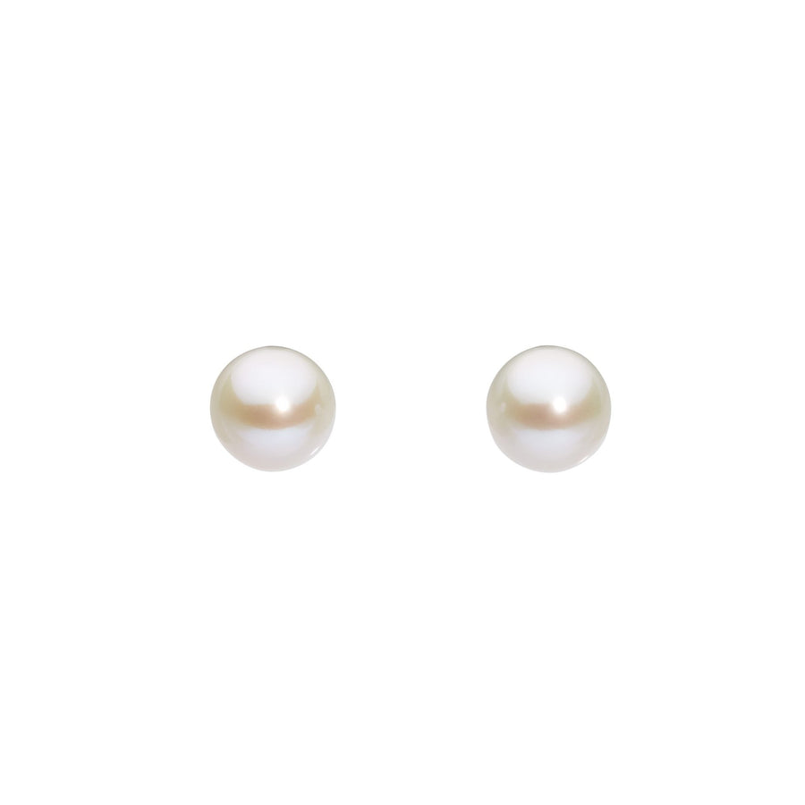 E&P Freshwater Button Pearl 7mm Studs - Eagle and Pearl Jewelers