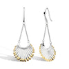 Essence Radiance Golden Fan Chandelier Drop Earrings - Eagle and Pearl Jewelers