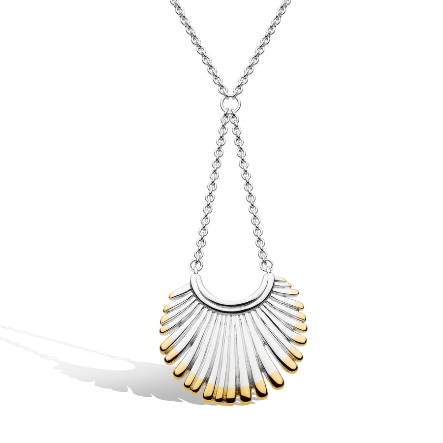 Essence Radiance Golden Fan Chandelier Necklace - Eagle and Pearl Jewelers