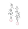 Fei Liu Clover Long Sterling Silver and Pearl Drop Earrings - Eagle and Pearl Jewelers