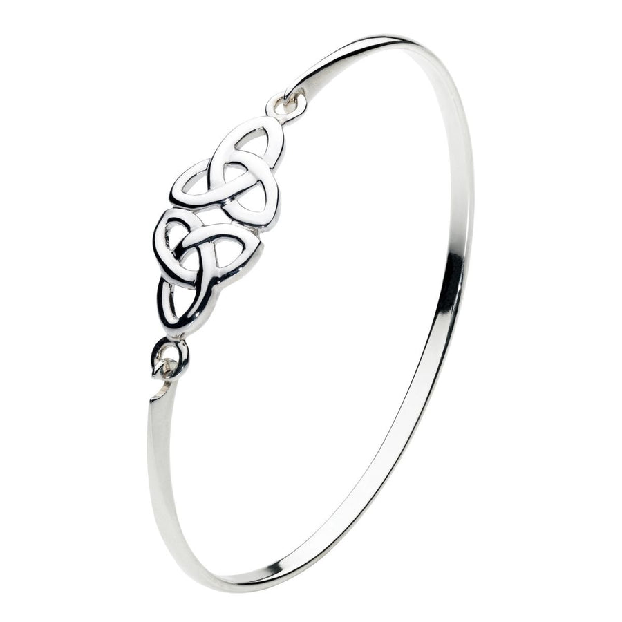 Heritage Celtic Double Trilogen Sterling Silver Bangle - Eagle and Pearl Jewelers