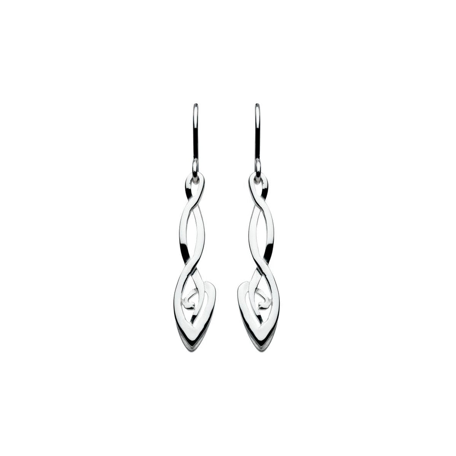 Heritage Mairi Celtic Organic Twist Sterling Silver Drop Earrings - Eagle and Pearl Jewelers