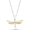 Kit Heath Blossom Flyte Dragonfly Ball Chain Sterling Silver & 18kt Gold Plate Necklace - Eagle and Pearl Jewelers