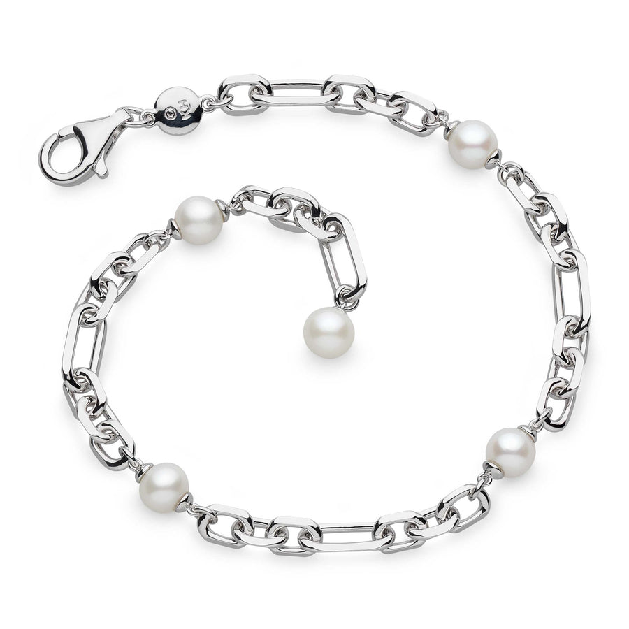 Kit Heath Revival Astoria Figaro Pearl Chain Link Bracelet - Eagle and Pearl Jewelers