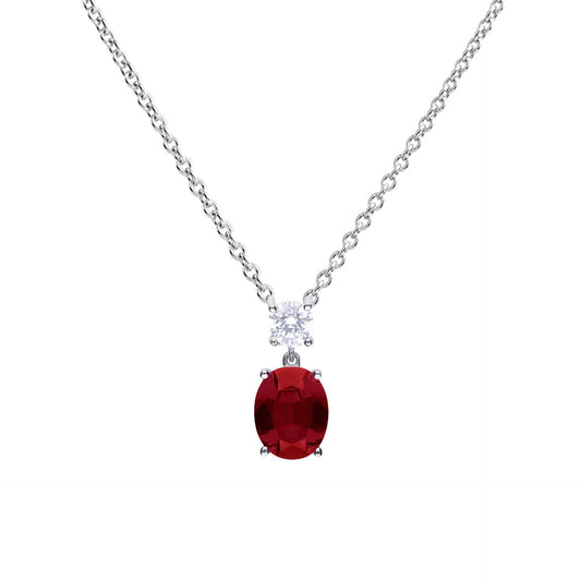 Diamonfire Oval Drop Pendant - Eagle and Pearl Jewelers