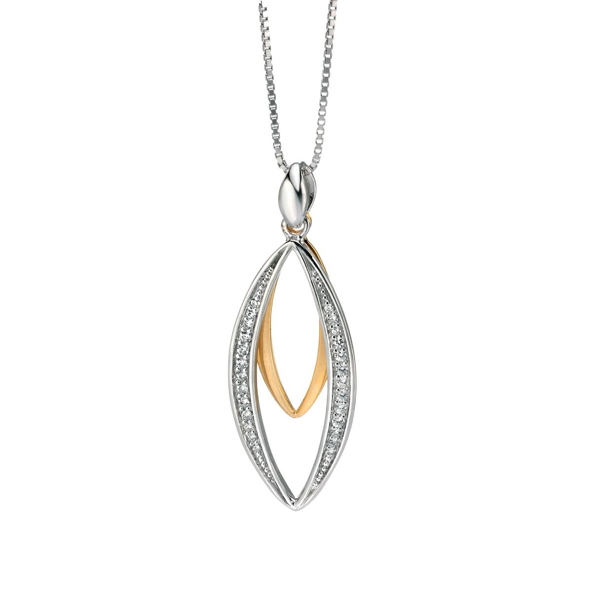 Fiorelli Open Marquise Pendant - Eagle and Pearl Jewelers