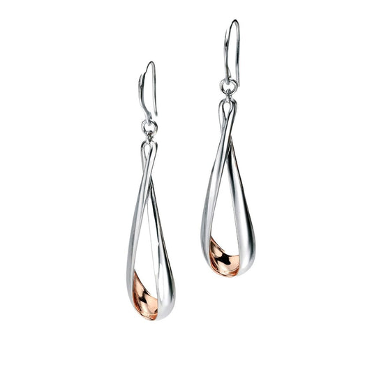 Fiorelli Open Teardrop Earrings with Rose Gold Plating - Eagle and Pearl Jewelers