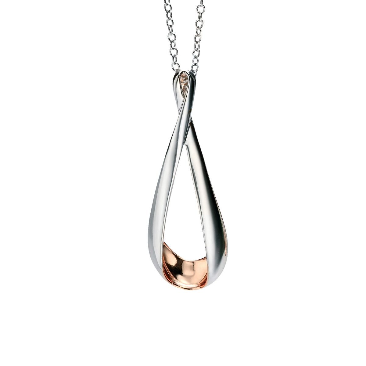 Fiorelli Open Teardrop Pendant with Rose Gold Plating - Eagle and Pearl Jewelers