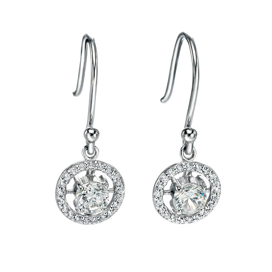 Fiorelli Round Pave Drop Earrings - Eagle and Pearl Jewelers