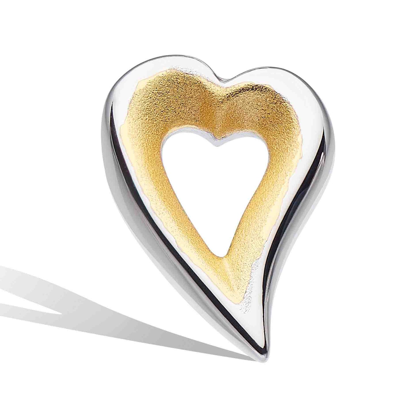 Kit Heath Desire Love Story Golden Heart Stud Earrings - Eagle and Pearl Jewelers