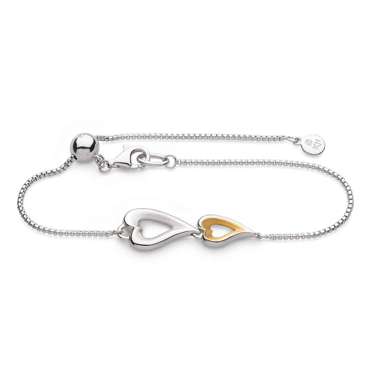 Kit Heath Desire Love Story Golden Twin Heart Bracelet - Eagle and Pearl Jewelers