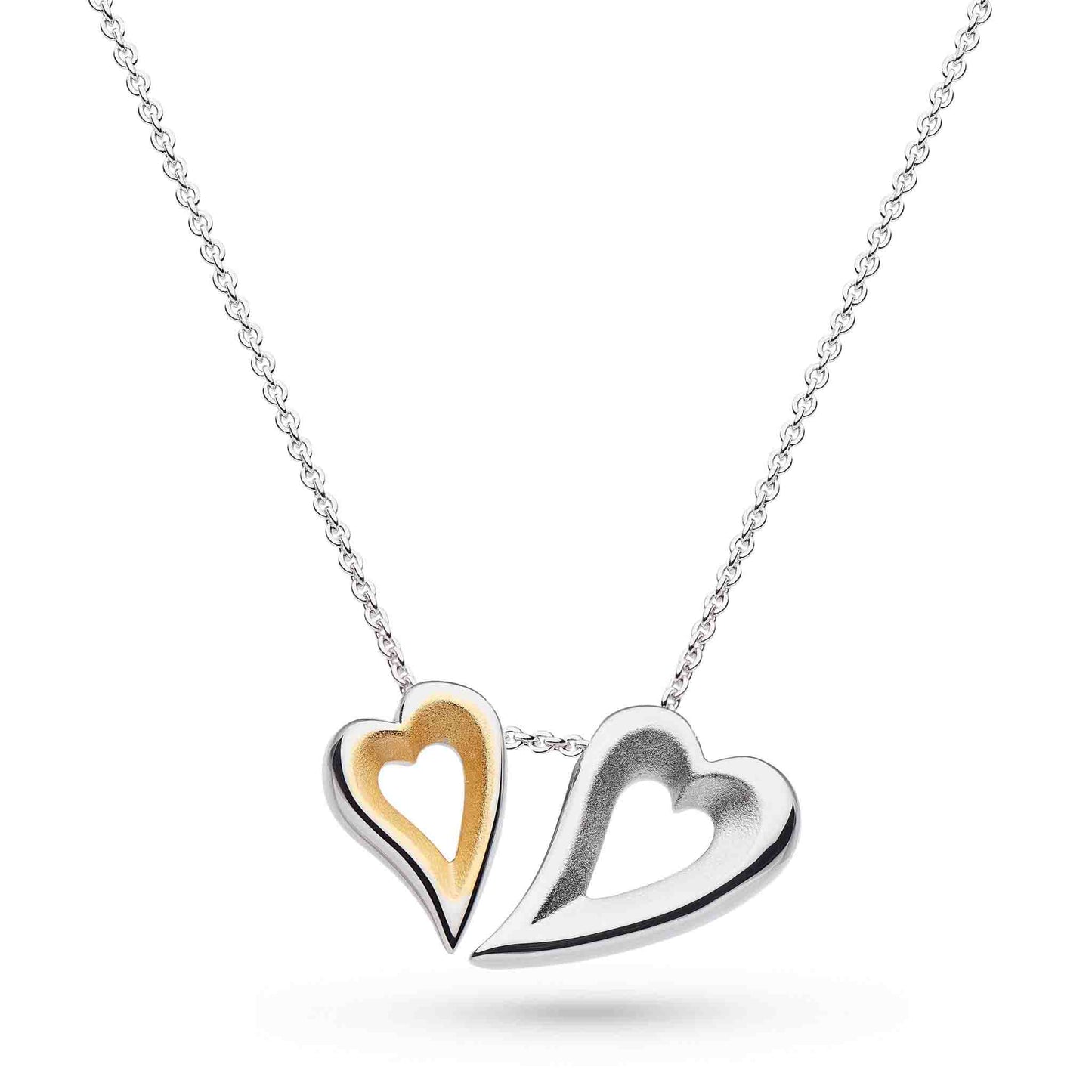 Kit Heath Desire Love Story Tender Together Golden Twinned Heart Necklace - Eagle and Pearl Jewelers