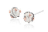 Clogau Caged Pearl Sterling Silver with Welsh Gold Stud Earrings - Eagle and Pearl Jewelers