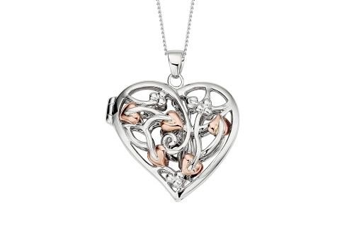 Clogau Fairy Sterling Silver with Welsh Gold Locket - Eagle and Pearl Jewelers