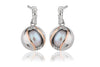 Clogau Oyster Pearl Sterling Silver with Welsh Gold Earrings - Eagle and Pearl Jewelers
