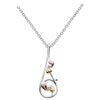 Dew Annabel 14kt Yellow and Rose Gold Plated Leaves and Freshwater Pearls Sterling Silver Necklace - Eagle and Pearl Jewelers