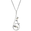 Dew Annabel Leaves and Freshwater Pearls Sterling Silver 18" Necklace - Eagle and Pearl Jewelers