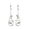Dew Annabel Leaves and Freshwater Pearls Sterling Silver Drop Earrings - Eagle and Pearl Jewelers