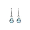 Dew Blue Topaz Tear Stone Drop Earrings - Eagle and Pearl Jewelers