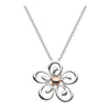 Dew Geranium with 14kt Rose Gold Plate Sterling Silver Pendant - Eagle and Pearl Jewelers