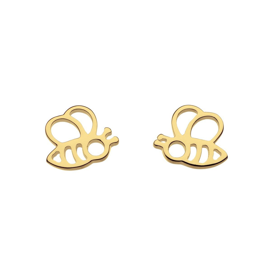 Dew Honey Bee Yourself Gold Plated Bee Stud Earrings - Eagle and Pearl Jewelers
