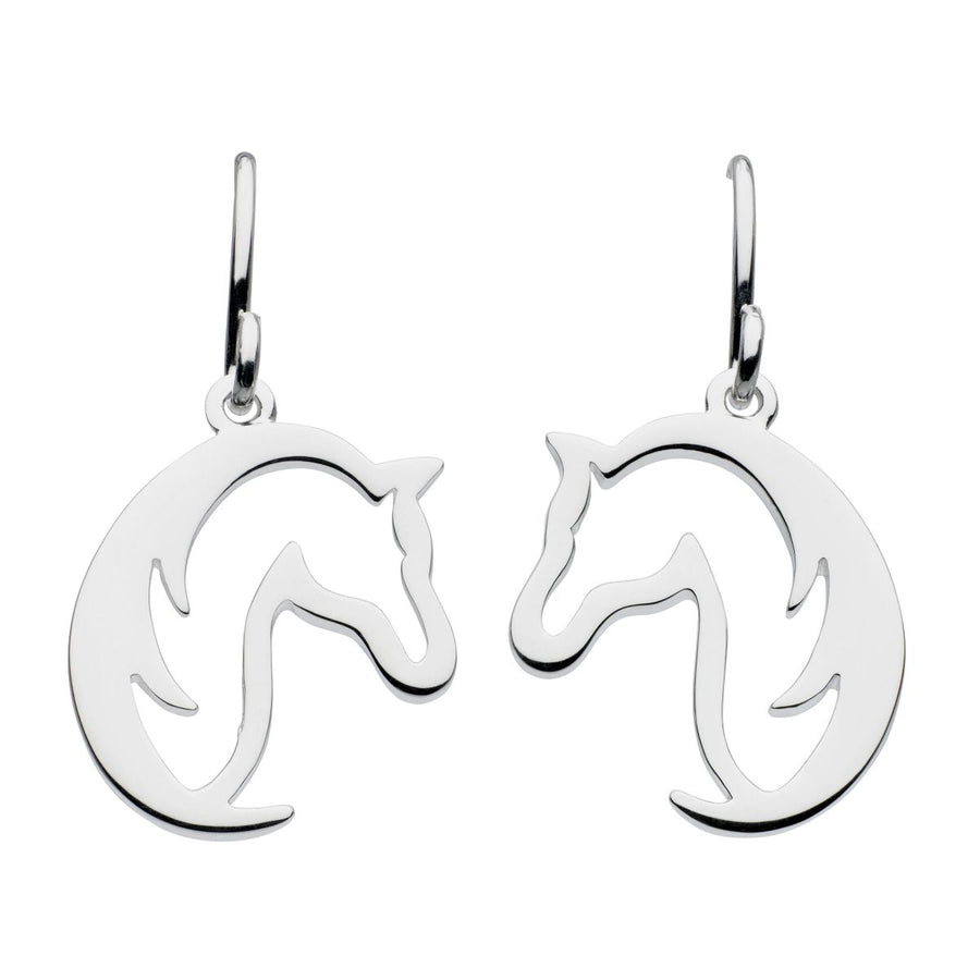 Dew Hoofing Around Horse Sterling Silver Drop Earrings - Eagle and Pearl Jewelers