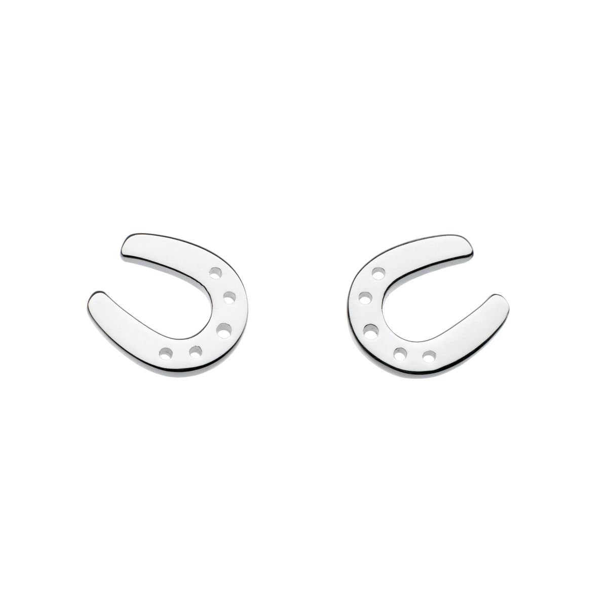 Dew Hoofing Around Horseshoe Sterling Silver Stud Earrings - Eagle and Pearl Jewelers