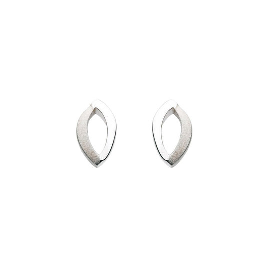 Dew Open Loop Sterling Silver Stud Earrings - Eagle and Pearl Jewelers