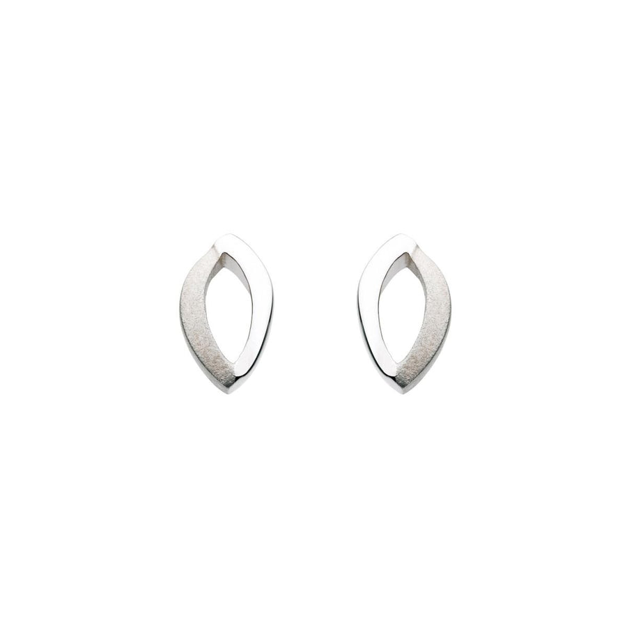 Dew Open Loop Sterling Silver Stud Earrings - Eagle and Pearl Jewelers