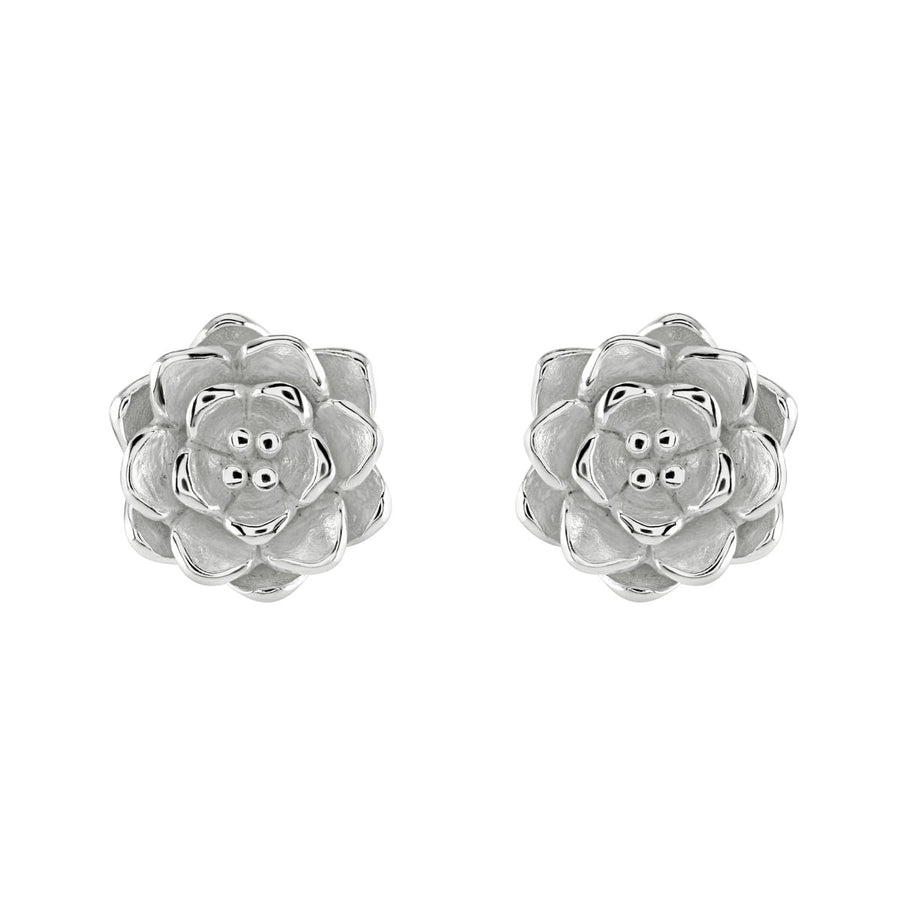 Dew Wild Rose Sterling Silver Stud Earrings - Eagle and Pearl Jewelers