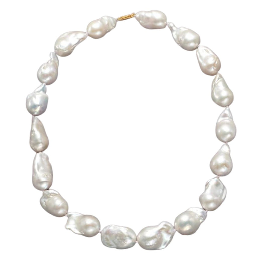 E&P 12-15mm Cultured Baroque Pearl 18" Necklace with 14k Yellow Gold Clasp - Eagle and Pearl Jewelers