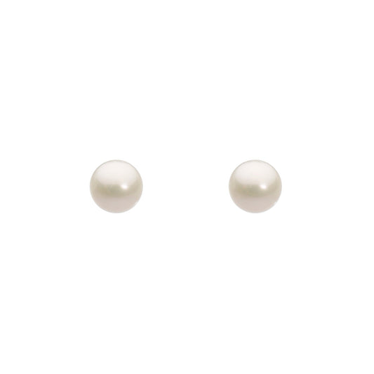 E&P Freshwater Button Pearl 5.5mm Studs - Eagle and Pearl Jewelers