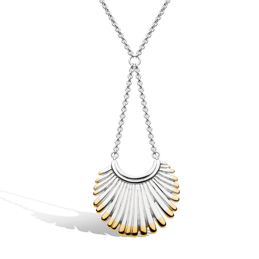 Essence Radiance Golden Fan Chandelier Necklace - Eagle and Pearl Jewelers