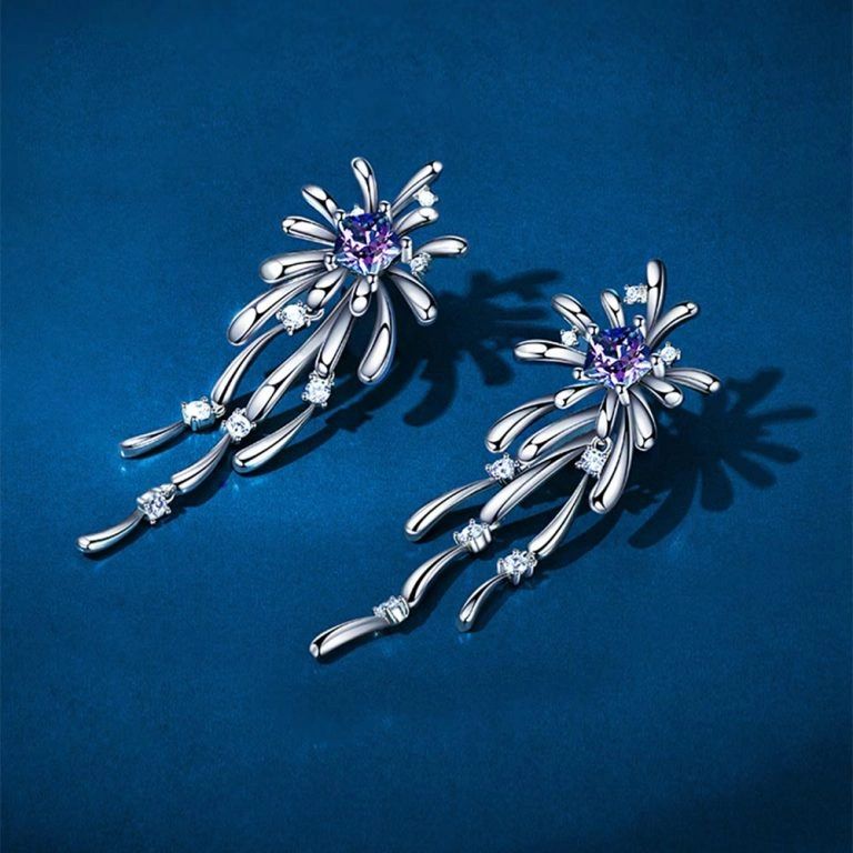 Fei Liu Carpe Diem Crossette Sterling Silver Drop Earrings - Eagle and Pearl Jewelers