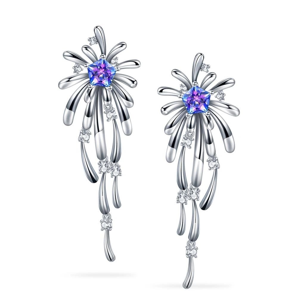 Fei Liu Carpe Diem Crossette Sterling Silver Drop Earrings - Eagle and Pearl Jewelers