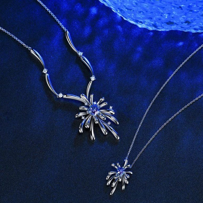 Fei Liu Carpe Diem Crossette Sterling Silver Statement Necklace - Eagle and Pearl Jewelers