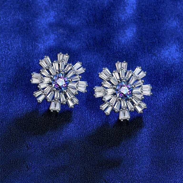 Fei Liu Carpe Diem Flower Burst Sterling Silver Stud Earrings - Eagle and Pearl Jewelers