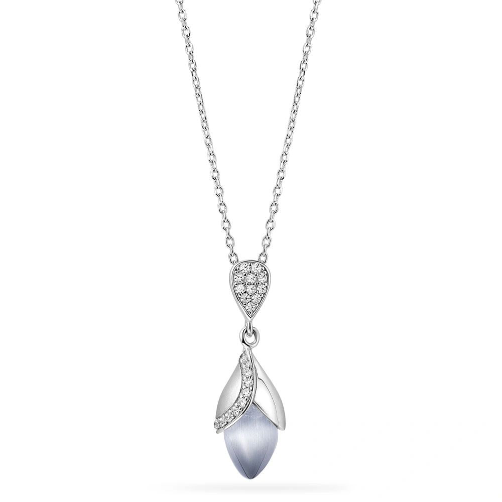 Fei Liu Magnolia Small Sterling Silver Necklace - Eagle and Pearl Jewelers