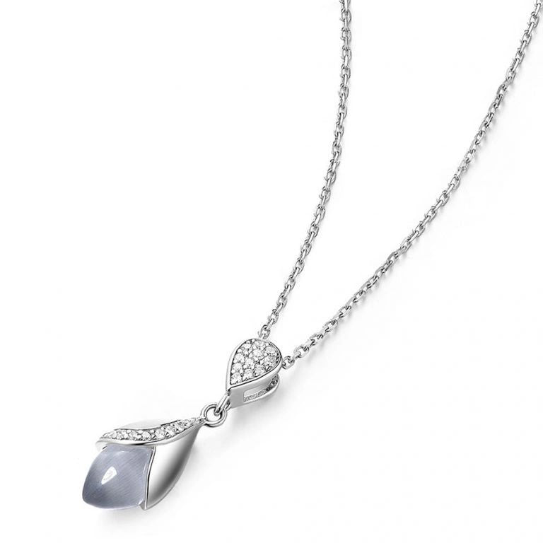 Fei Liu Magnolia Small Sterling Silver Necklace - Eagle and Pearl Jewelers