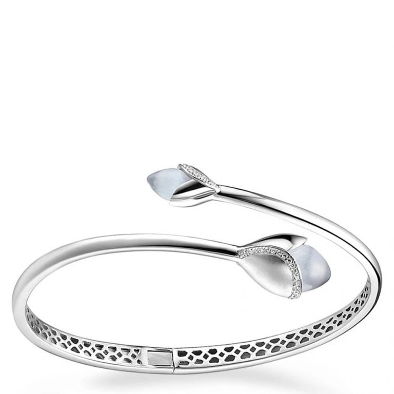 Fei Liu Magnolia Sterling Silver Bangle - Eagle and Pearl Jewelers