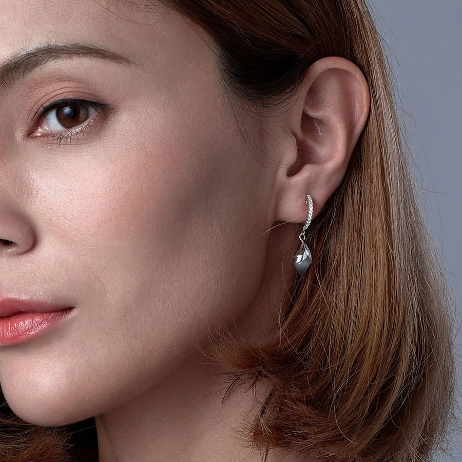 Fei Liu Magnolia Sterling Silver Hoop Earrings - Eagle and Pearl Jewelers