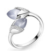 Fei Liu Magnolia Twin Stone Sterling Silver Ring - Eagle and Pearl Jewelers
