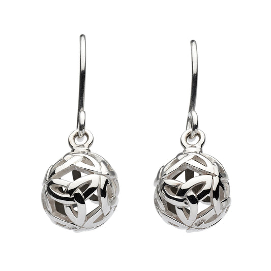 Heritage Ardena Knot Ball Oxidised Drop Earrings - Eagle and Pearl Jewelers