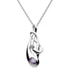 Heritage Heather Art Nouveau Amethyst Sterling Silver Drop Necklace - Eagle and Pearl Jewelers