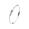 Heritage Kalin Celtic Trilogen Amethyst Round Stone Sterling Silver Bangle - Eagle and Pearl Jewelers